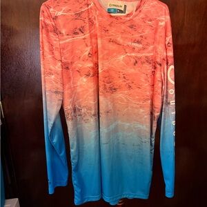 2pc size XL lot: Magellan Long Sleeve Gradient Shirt & Under Armour Short Sleeve